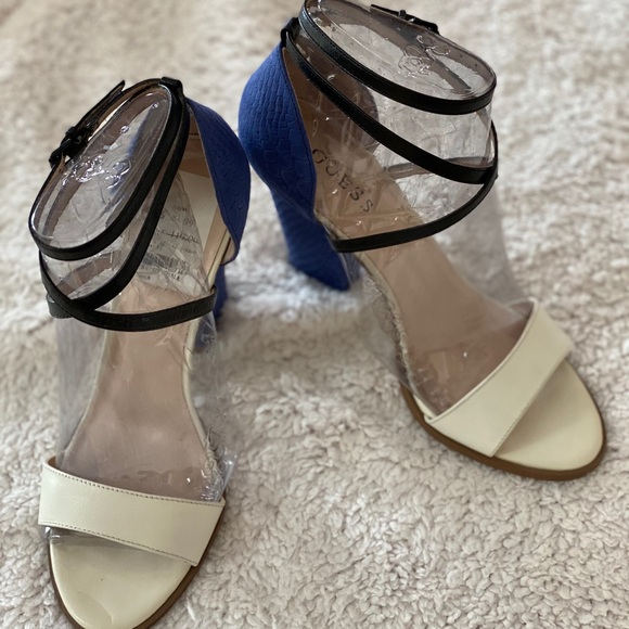 Guess Sileno Royal Blue/White heels - Picture 4 of 10
